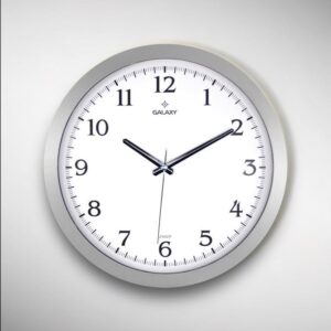 Galaxy Lux Premium Serisi Klasik Rakamlı Ev ve Ofis Duvar Saati – 35 Cm Gri