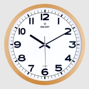 Galaxy Metal Görünümlü Sessiz Akar Klasik Rakamlı Ev ve Ofis Duvar Saati – 30 Cm