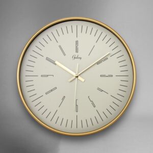 Galaxy Eskitme Kadran Sessiz Akar Klasik Rakamlı Ev ve Ofis Duvar Saati – 30 Cm Gold / Beyaz