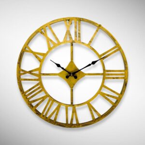 Galaxy Roma Rakamlı Metal Ev ve Ofis Duvar Saati – 30 Cm Gold