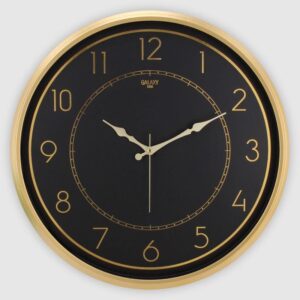 Galaxy Premium Serisi Özel Eskitme Kadran Sessiz Akar Klasik Rakamlı Ev ve Ofis Duvar Saati 50 Cm - Gold